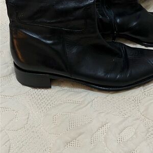 Black Leather Riding Boots